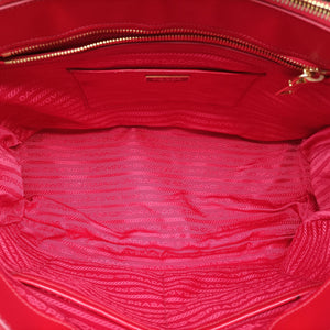 Pre-owned Prada Galleria Red SAFFIANO Patent BN1801 shoulderbag | stylenewstar
