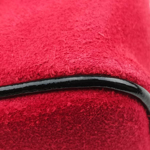 Pre-owned Gucci Ophidia Red×Black Suede× Leather 517076 bum bag/waist bag | stylenewstar