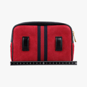 Pre-owned Gucci Ophidia Red×Black Suede× Leather 517076 bum bag/waist bag | stylenewstar