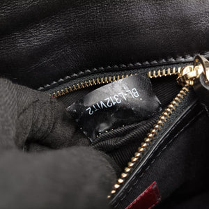 Pre-owned Valentino Rockstud Glam Lock Black Leather  shoulderbag | stylenewstar