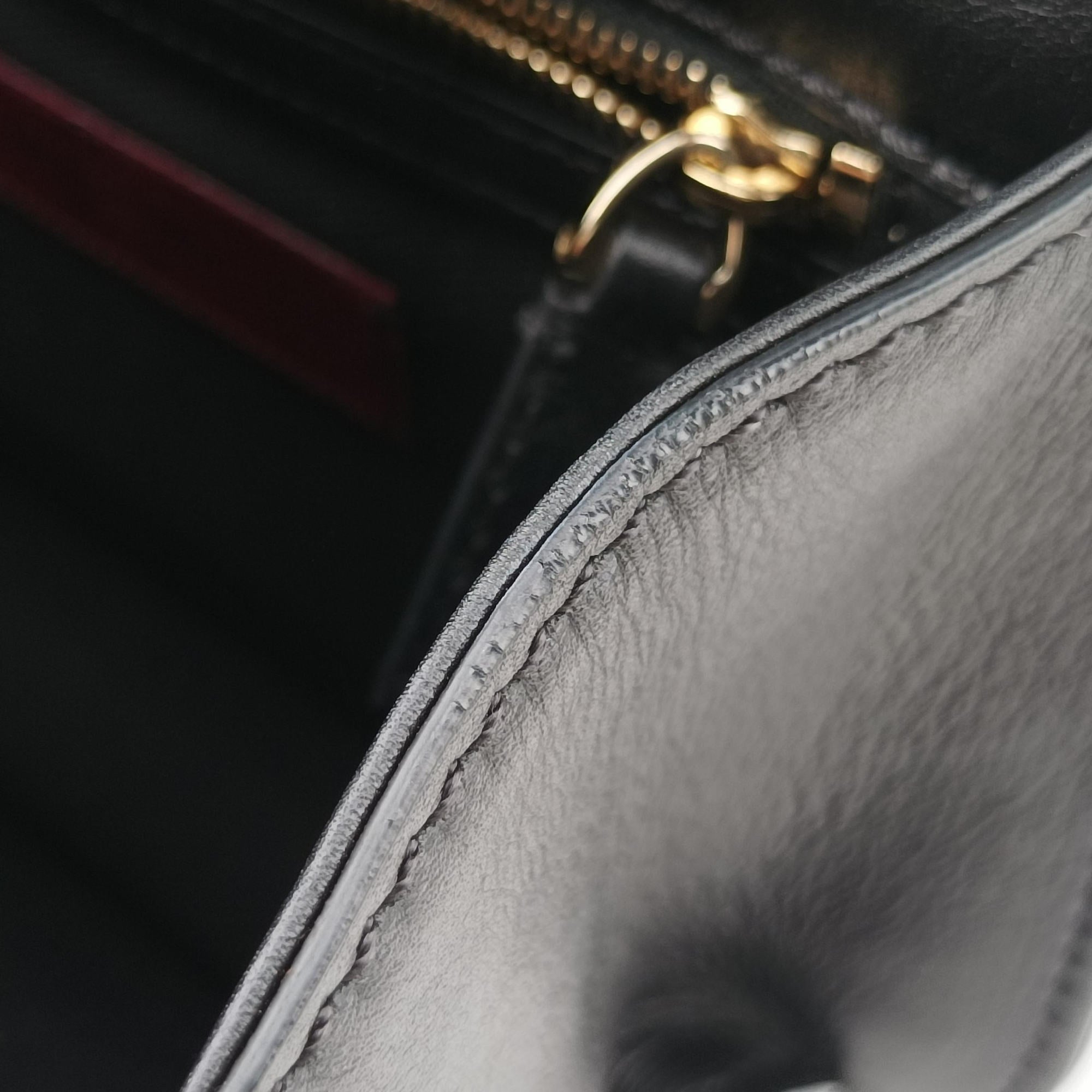 Pre-owned Valentino Rockstud Glam Lock Black Leather  shoulderbag | stylenewstar