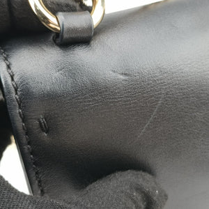 Pre-owned Valentino Rockstud Glam Lock Black Leather  shoulderbag | stylenewstar