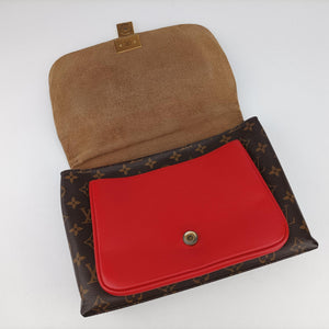 Secondhand Louis Vuitton MARIGNAN Brown×COQUELICOT Monogram Canvas×calf leather M44544 shoulderbag | stylenewstar