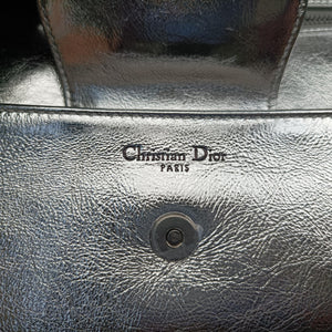 Pre-owned Christian Dior Dior double Medium Silver Leather  shoulderbag | stylenewstar