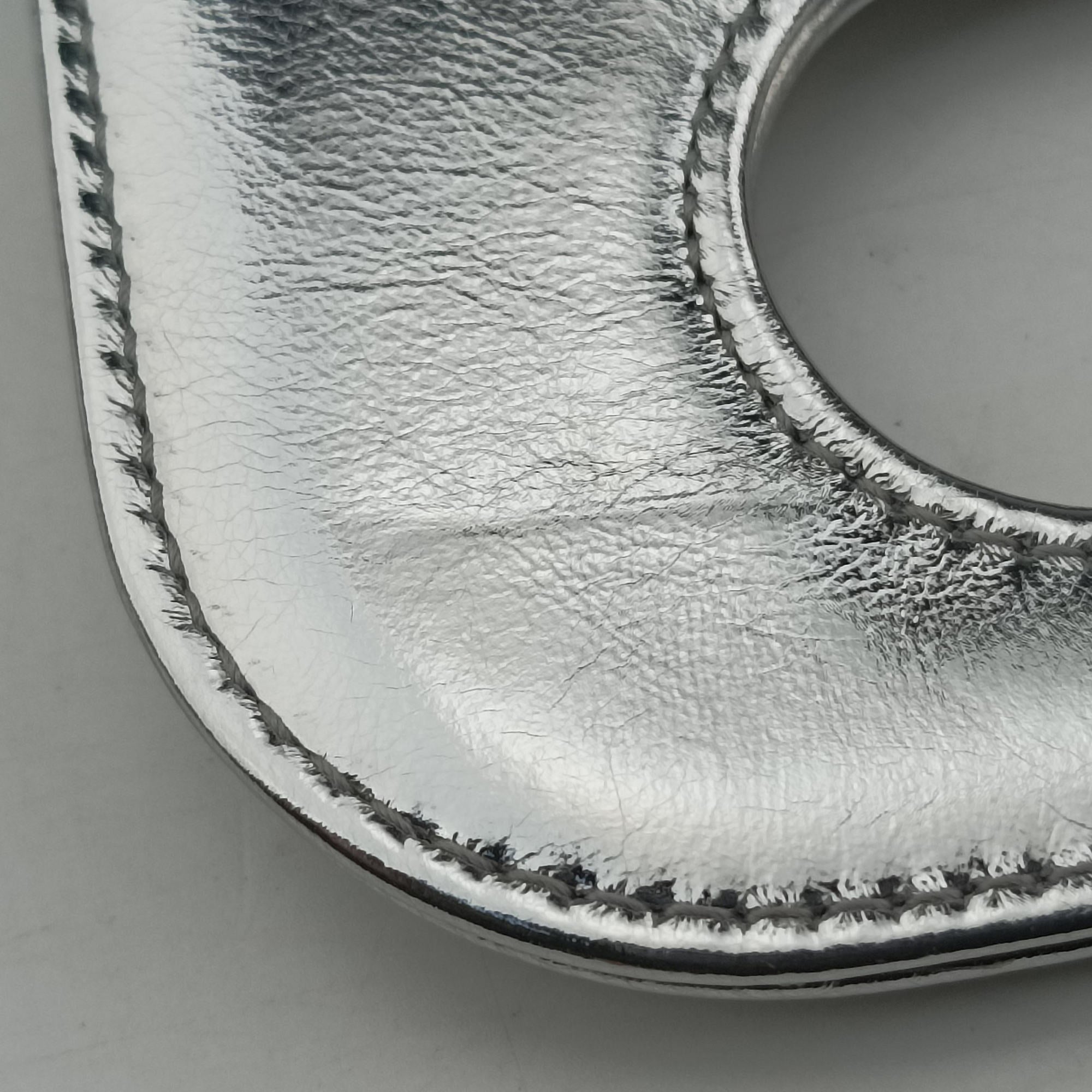 Pre-owned Christian Dior Dior double Medium Silver Leather  shoulderbag | stylenewstar