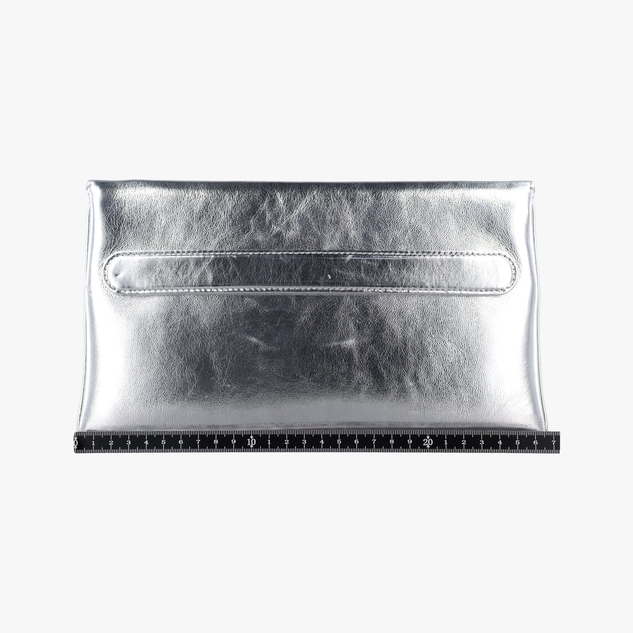 Pre-owned Christian Dior Dior double Medium Silver Leather  shoulderbag | stylenewstar