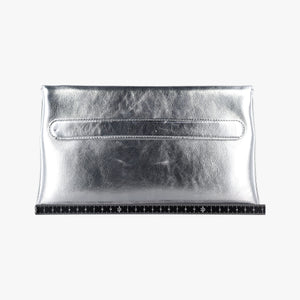 Pre-owned Christian Dior Dior double Medium Silver Leather  shoulderbag | stylenewstar