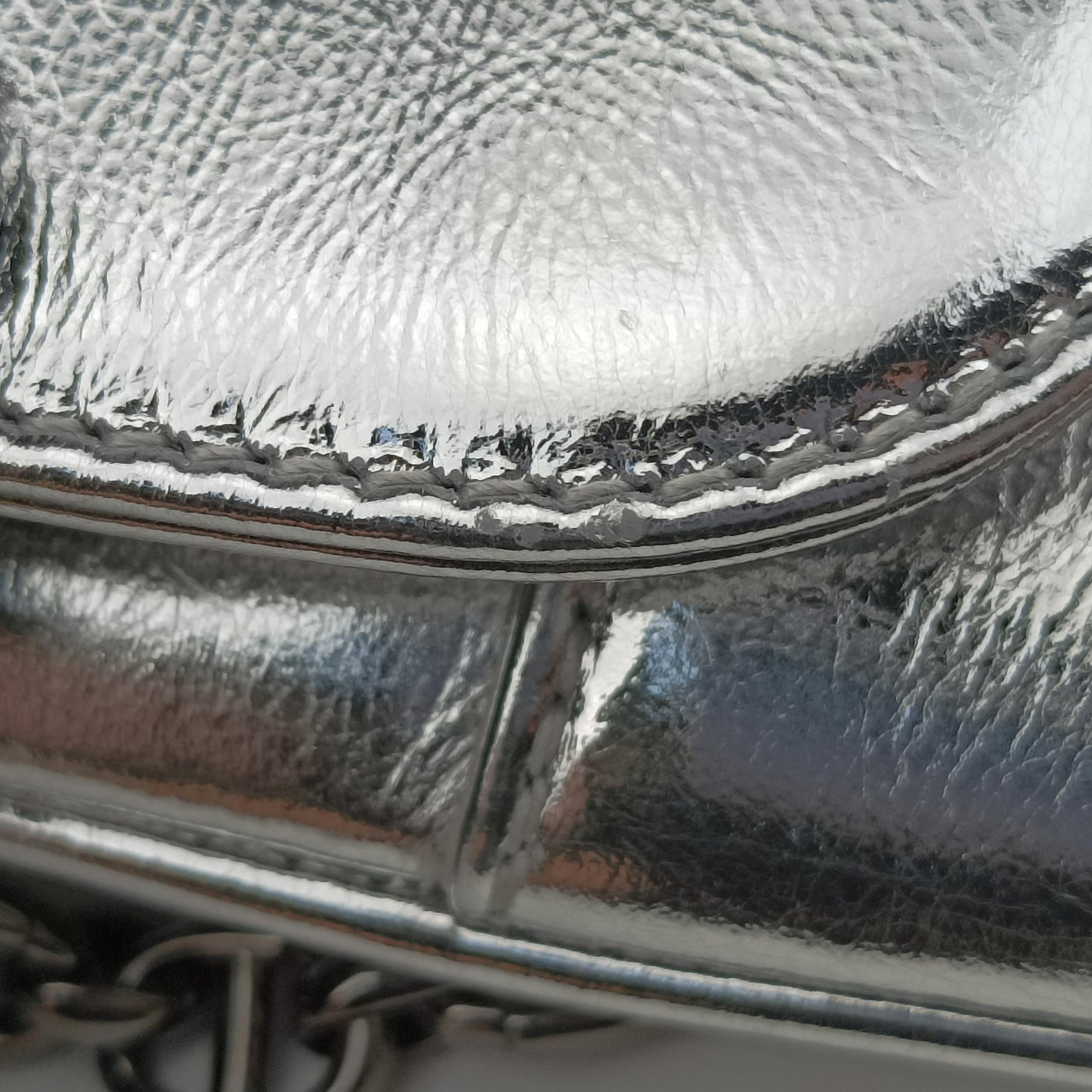 Pre-owned Christian Dior Dior double Medium Silver Leather  shoulderbag | stylenewstar