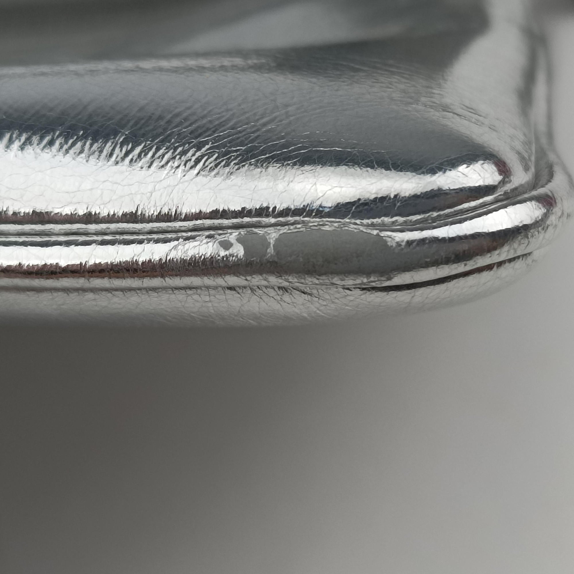 Pre-owned Christian Dior Dior double Medium Silver Leather  shoulderbag | stylenewstar