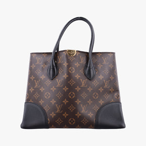 Pre-owned Louis Vuitton Flandrin Brown×Black Monogram canvas×calf leather M41595 handbag | stylenewstar