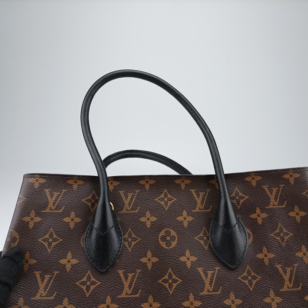 Pre-owned Louis Vuitton Flandrin Brown×Black Monogram canvas×calf leather M41595 handbag | stylenewstar