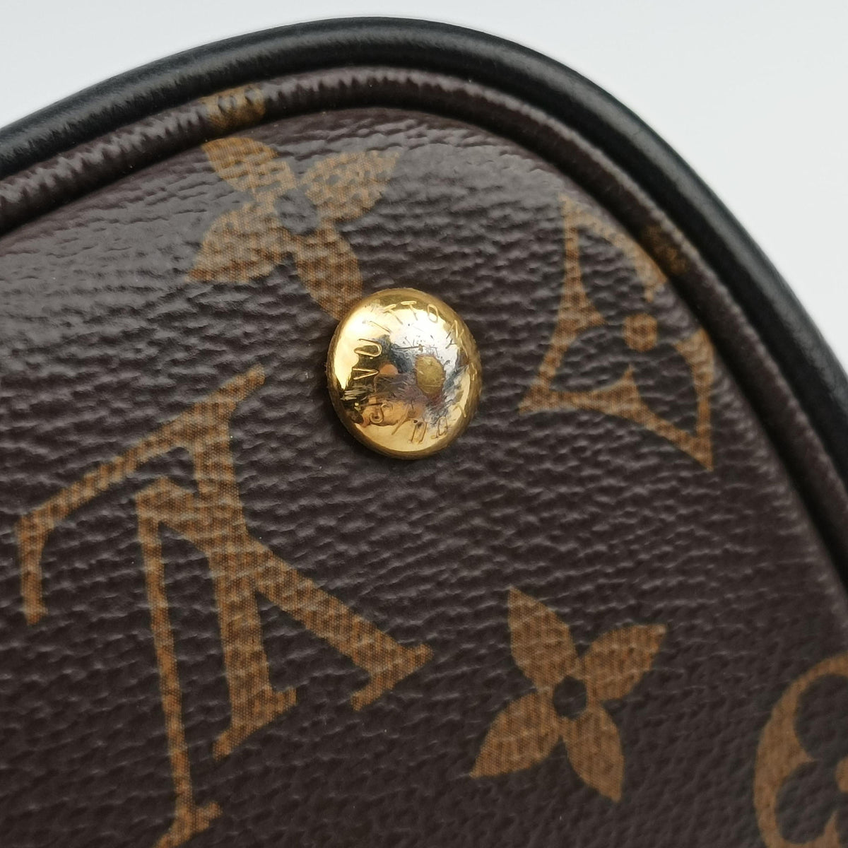 Pre-owned Louis Vuitton Flandrin Brown×Black Monogram canvas×calf leather M41595 handbag | stylenewstar