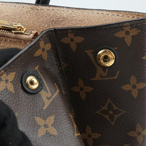 Pre-owned Louis Vuitton Flandrin Brown×Black Monogram canvas×calf leather M41595 handbag | stylenewstar
