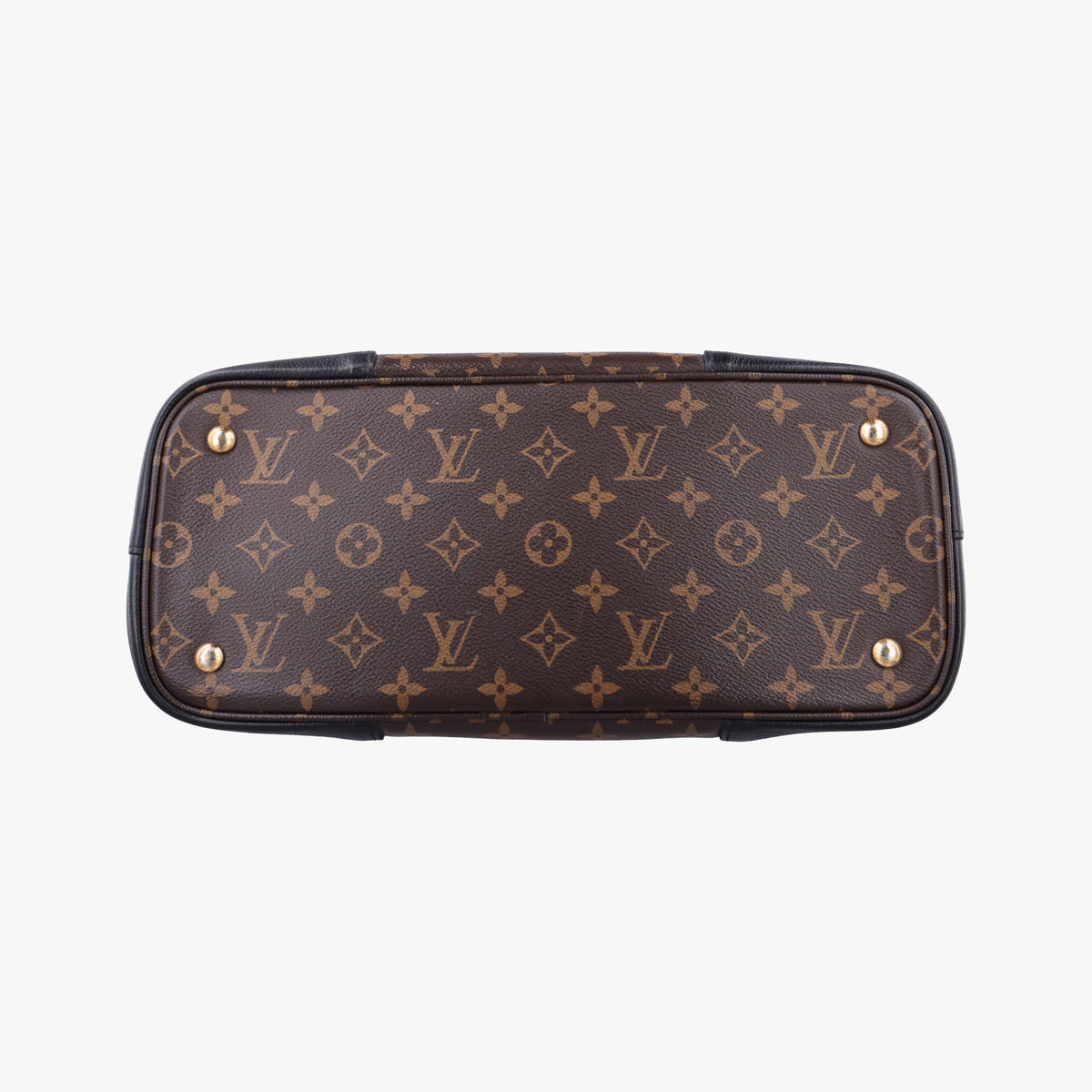 Pre-owned Louis Vuitton Flandrin Brown×Black Monogram canvas×calf leather M41595 handbag | stylenewstar