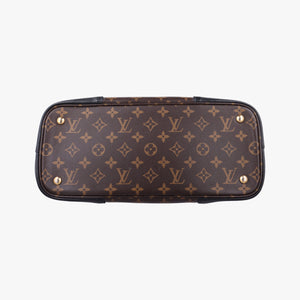 Pre-owned Louis Vuitton Flandrin Brown×Black Monogram canvas×calf leather M41595 handbag | stylenewstar