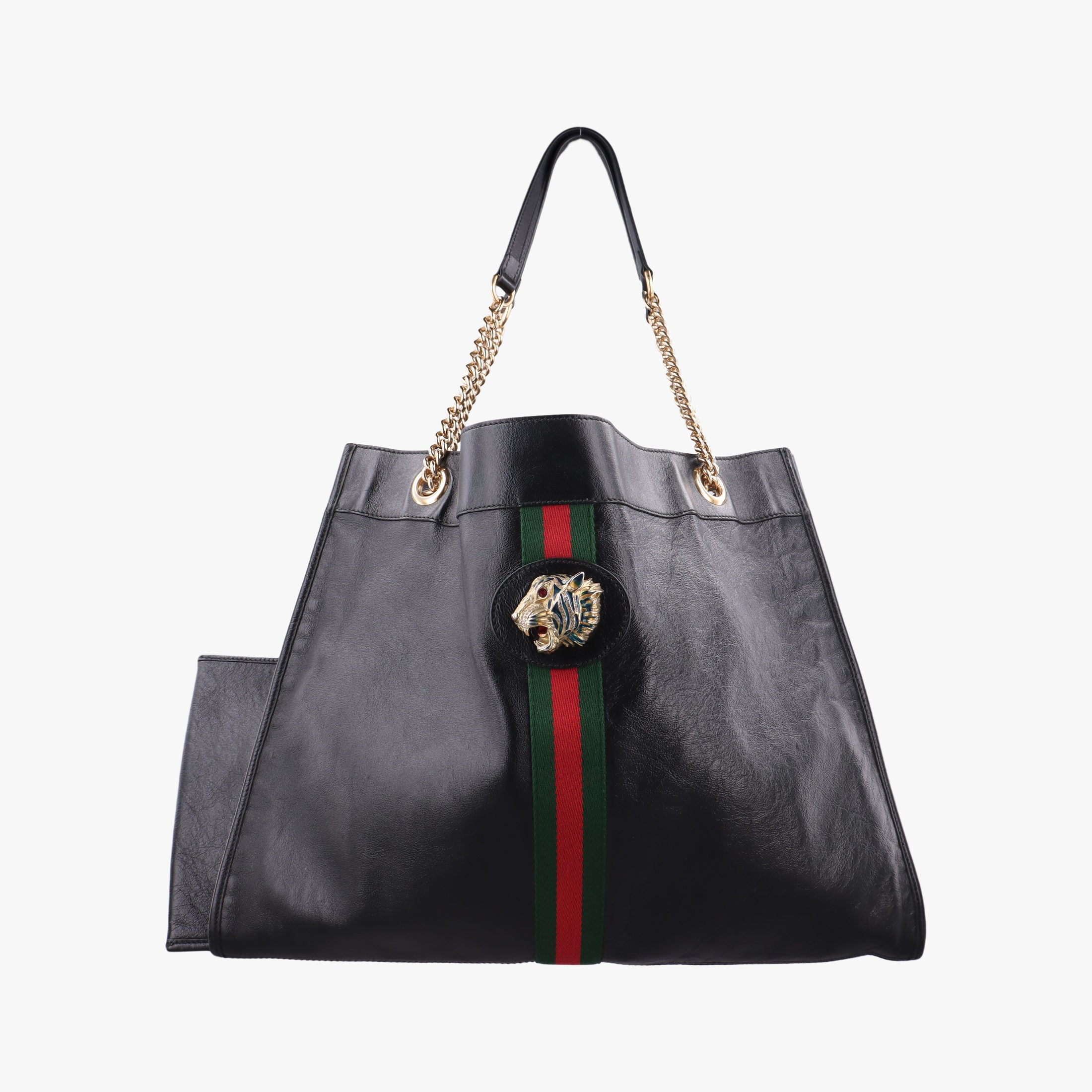 Vintage Gucci Rajah Black Leather 537219 shoulderbag | stylenewstar