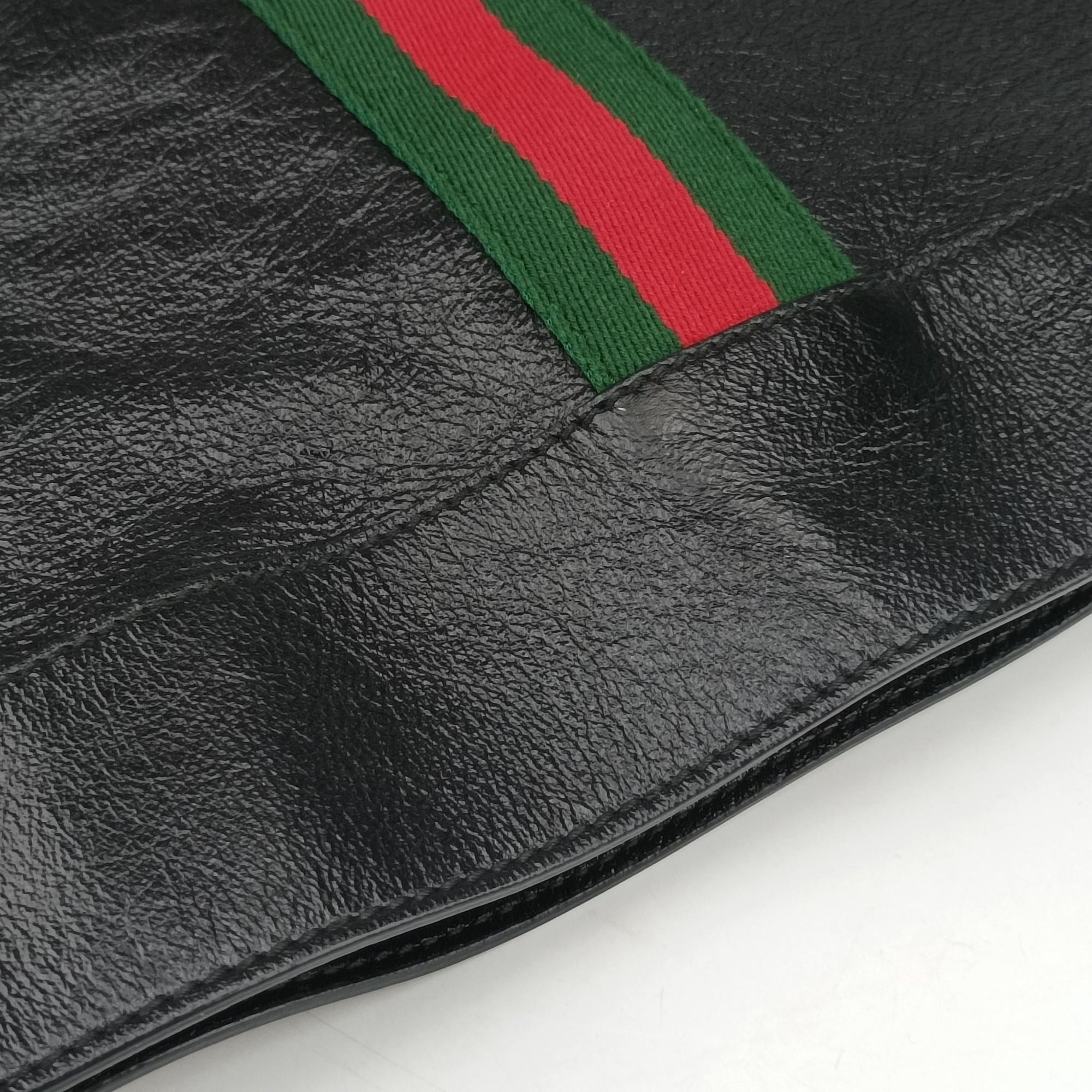 Vintage Gucci Rajah Black Leather 537219 shoulderbag | stylenewstar