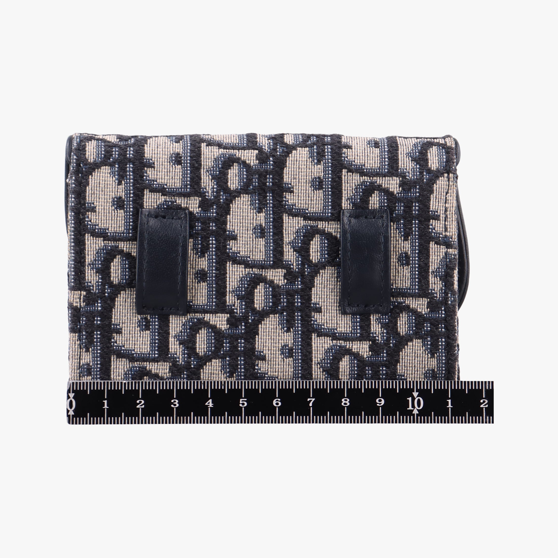 Secondhand Christian Dior Saddle Navy×Gray jacquard  shoulderbag | stylenewstar