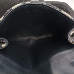 Secondhand Christian Dior Saddle Navy×Gray jacquard  shoulderbag | stylenewstar