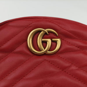 Vintage Gucci GG Marmont Red Leather 476434 bum bag/waist bag | stylenewstar