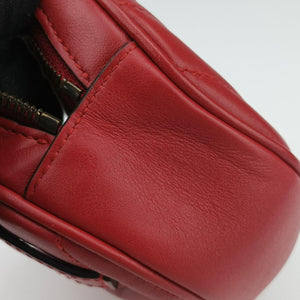 Vintage Gucci GG Marmont Red Leather 476434 bum bag/waist bag | stylenewstar