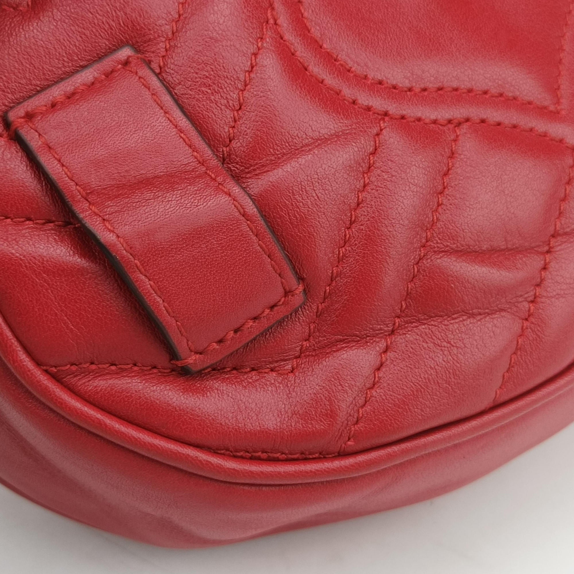 Vintage Gucci GG Marmont Red Leather 476434 bum bag/waist bag | stylenewstar