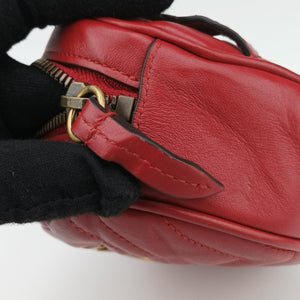 Vintage Gucci GG Marmont Red Leather 476434 bum bag/waist bag | stylenewstar
