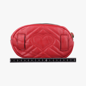 Vintage Gucci GG Marmont Red Leather 476434 bum bag/waist bag | stylenewstar