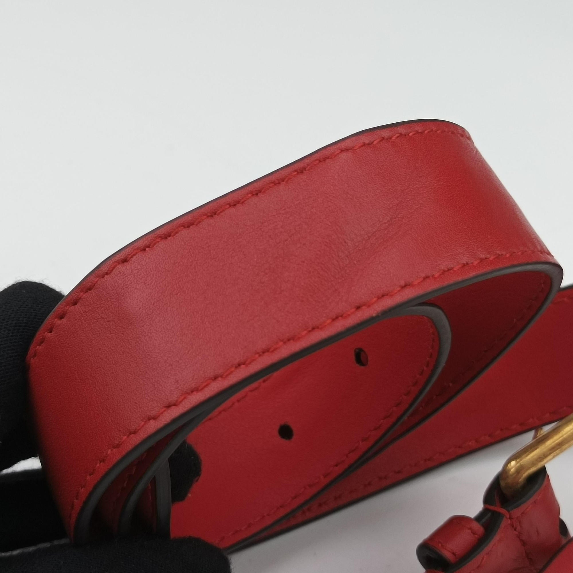 Vintage Gucci GG Marmont Red Leather 476434 bum bag/waist bag | stylenewstar