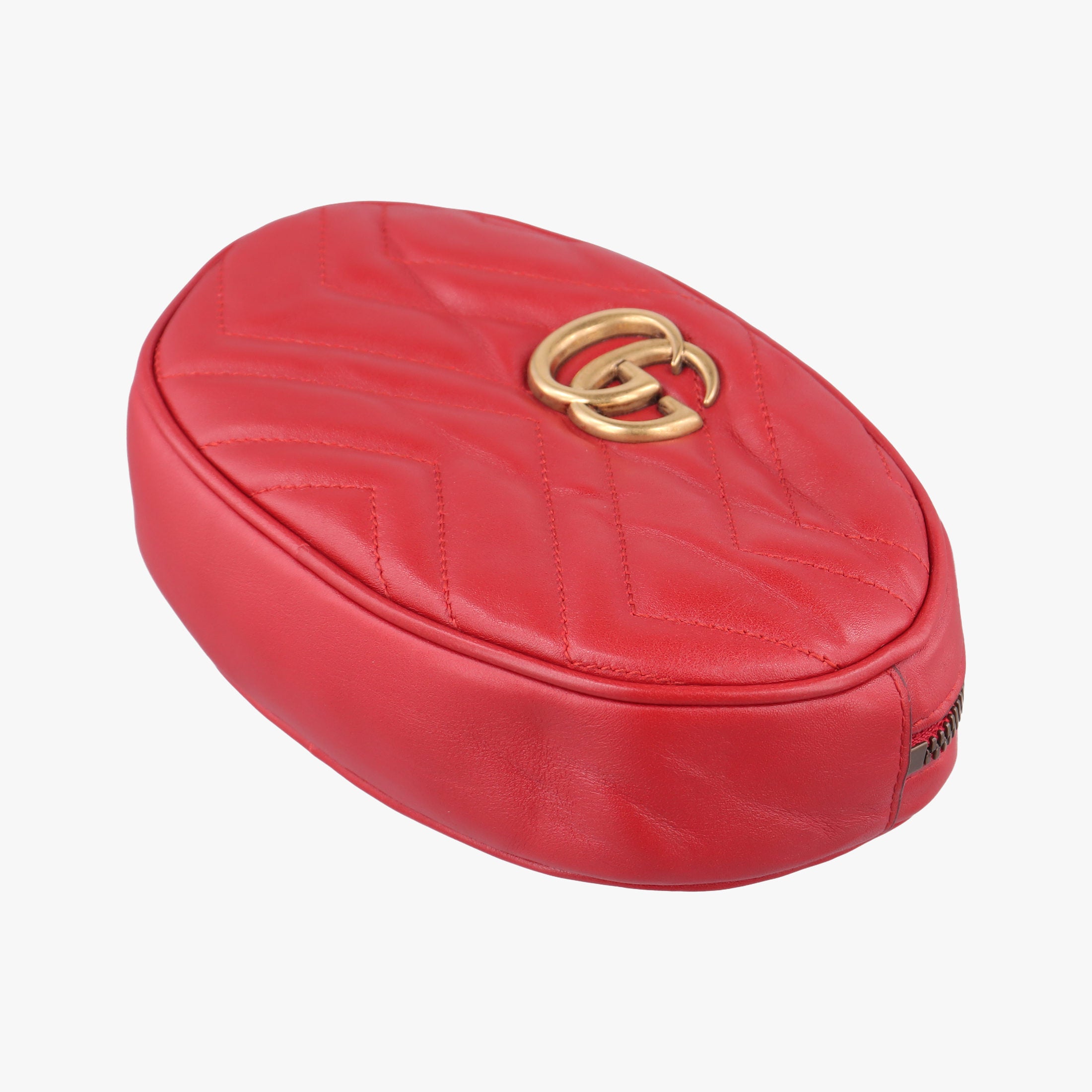Vintage Gucci GG Marmont Red Leather 476434 bum bag/waist bag | stylenewstar