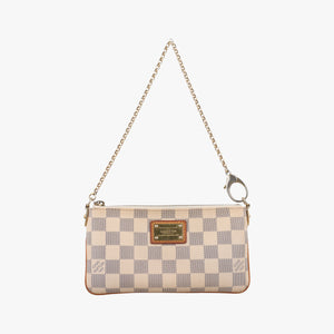 Pre-owned Louis Vuitton Pochette Mila MM AZUR Damier Canvas N60027 handbag | stylenewstar