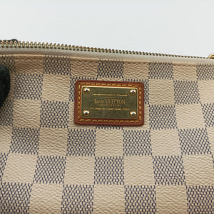 Pre-owned Louis Vuitton Pochette Mila MM AZUR Damier Canvas N60027 handbag | stylenewstar