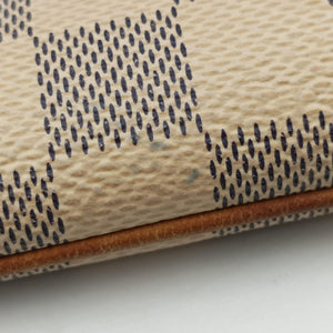 Pre-owned Louis Vuitton Pochette Mila MM AZUR Damier Canvas N60027 handbag | stylenewstar