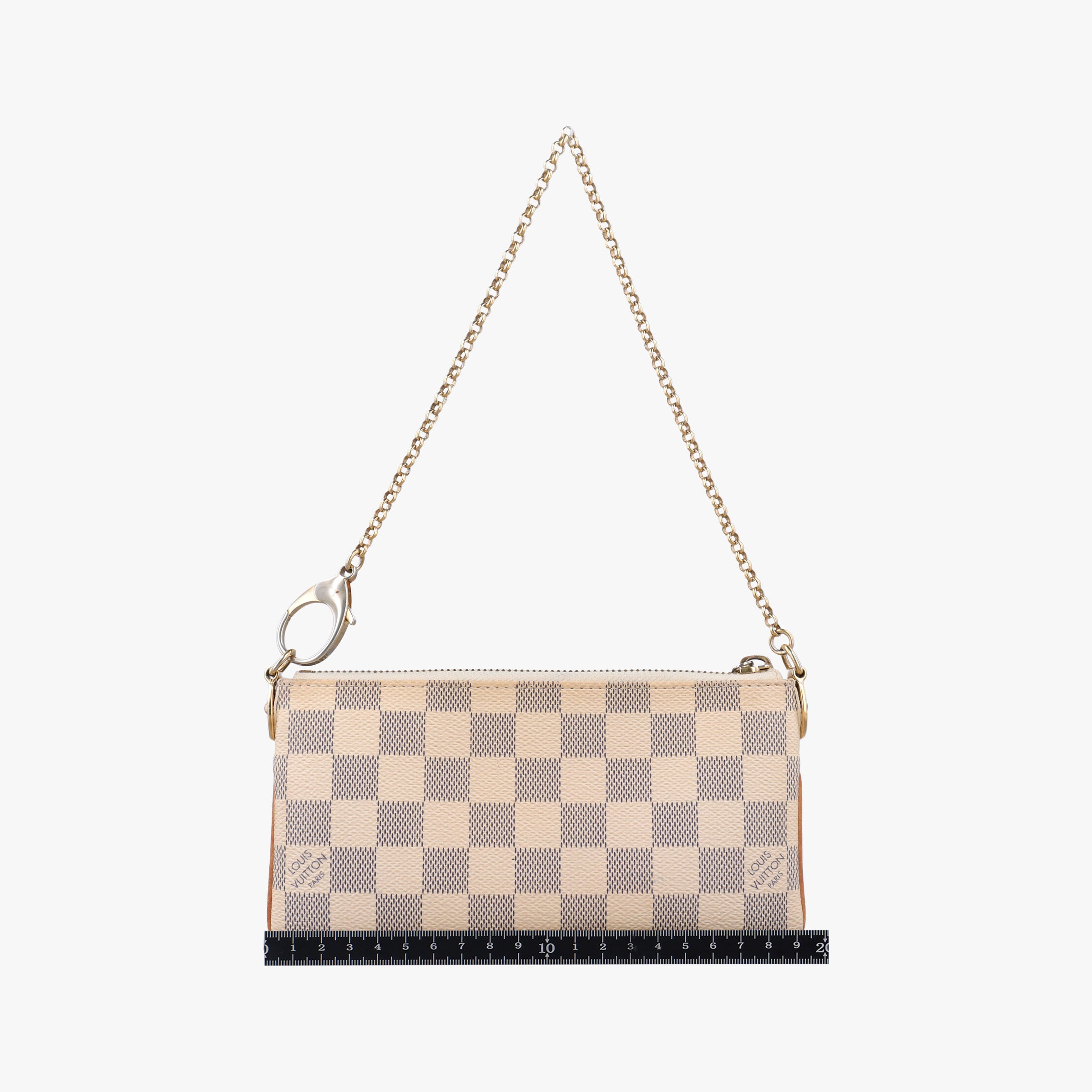 Pre-owned Louis Vuitton Pochette Mila MM AZUR Damier Canvas N60027 handbag | stylenewstar