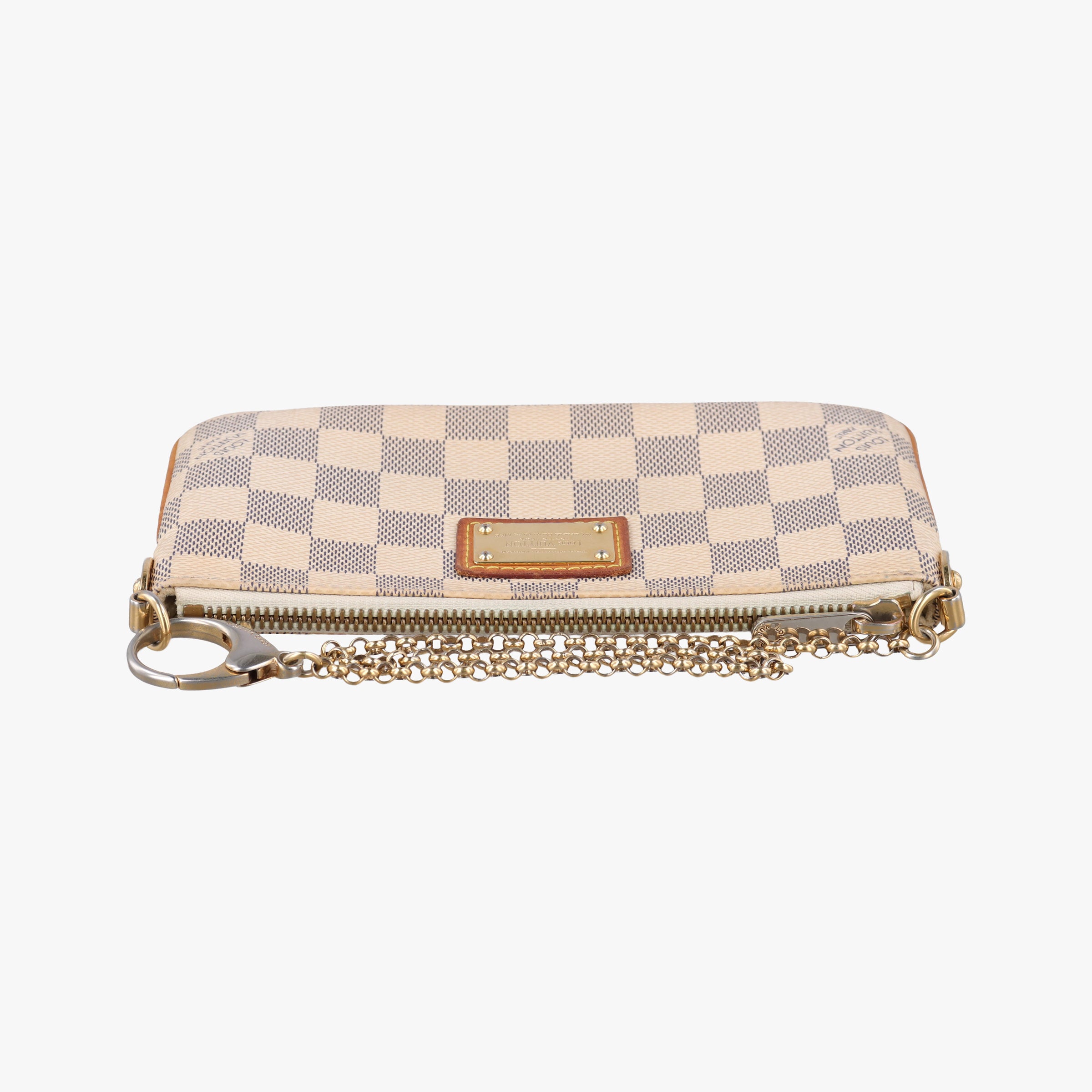 Pre-owned Louis Vuitton Pochette Mila MM AZUR Damier Canvas N60027 handbag | stylenewstar