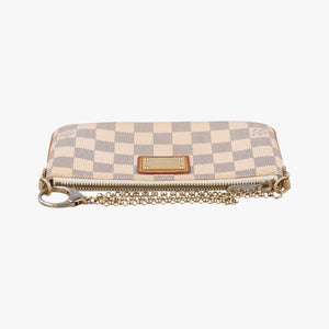 Pre-owned Louis Vuitton Pochette Mila MM AZUR Damier Canvas N60027 handbag | stylenewstar