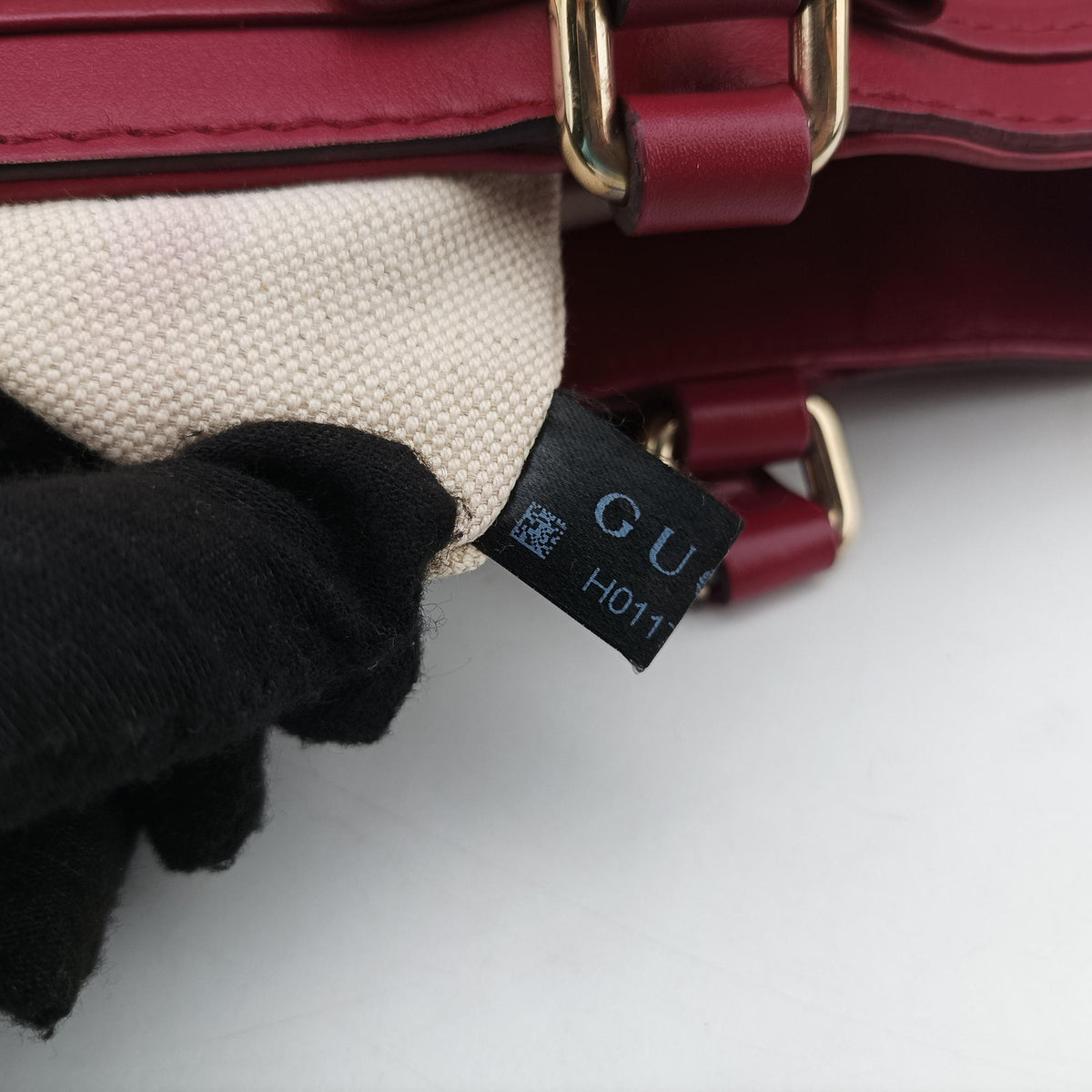 Secondhand Gucci Guccissima Mayfair Rose Leather 257061 handbag | stylenewstar