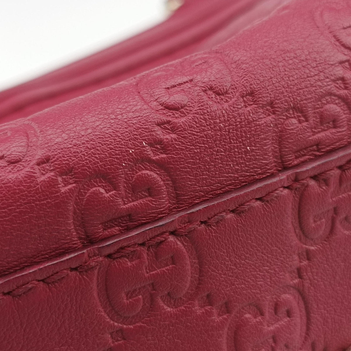 Secondhand Gucci Guccissima Mayfair Rose Leather 257061 handbag | stylenewstar