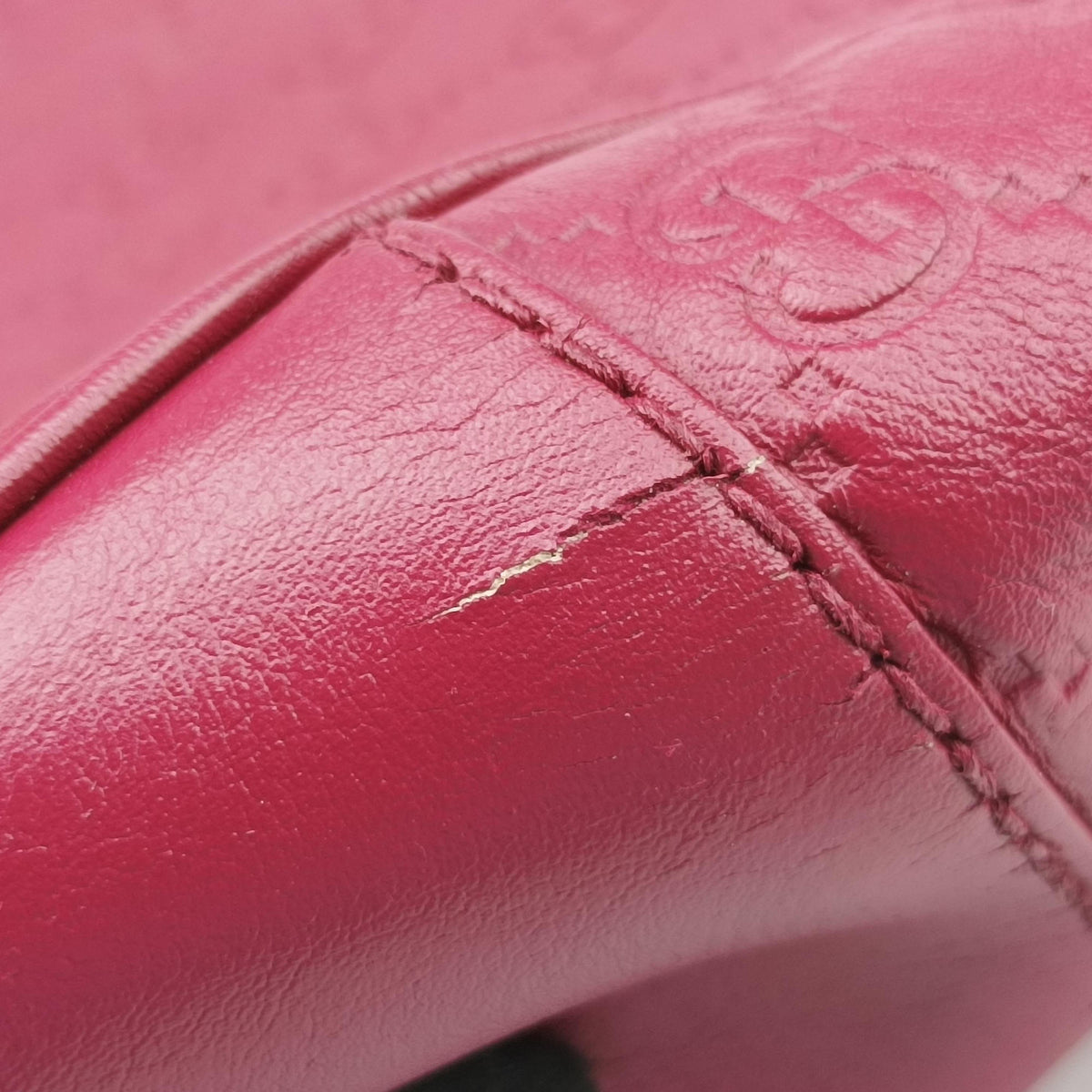 Secondhand Gucci Guccissima Mayfair Rose Leather 257061 handbag | stylenewstar