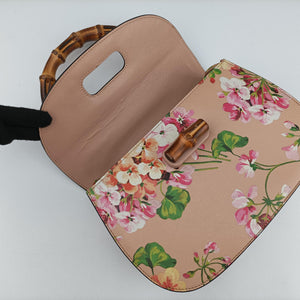 Vintage Gucci Bamboo Pink×Multicolour Leather 409398 shoulderbag | stylenewstar