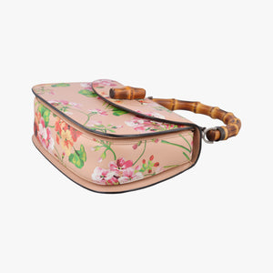 Vintage Gucci Bamboo Pink×Multicolour Leather 409398 shoulderbag | stylenewstar
