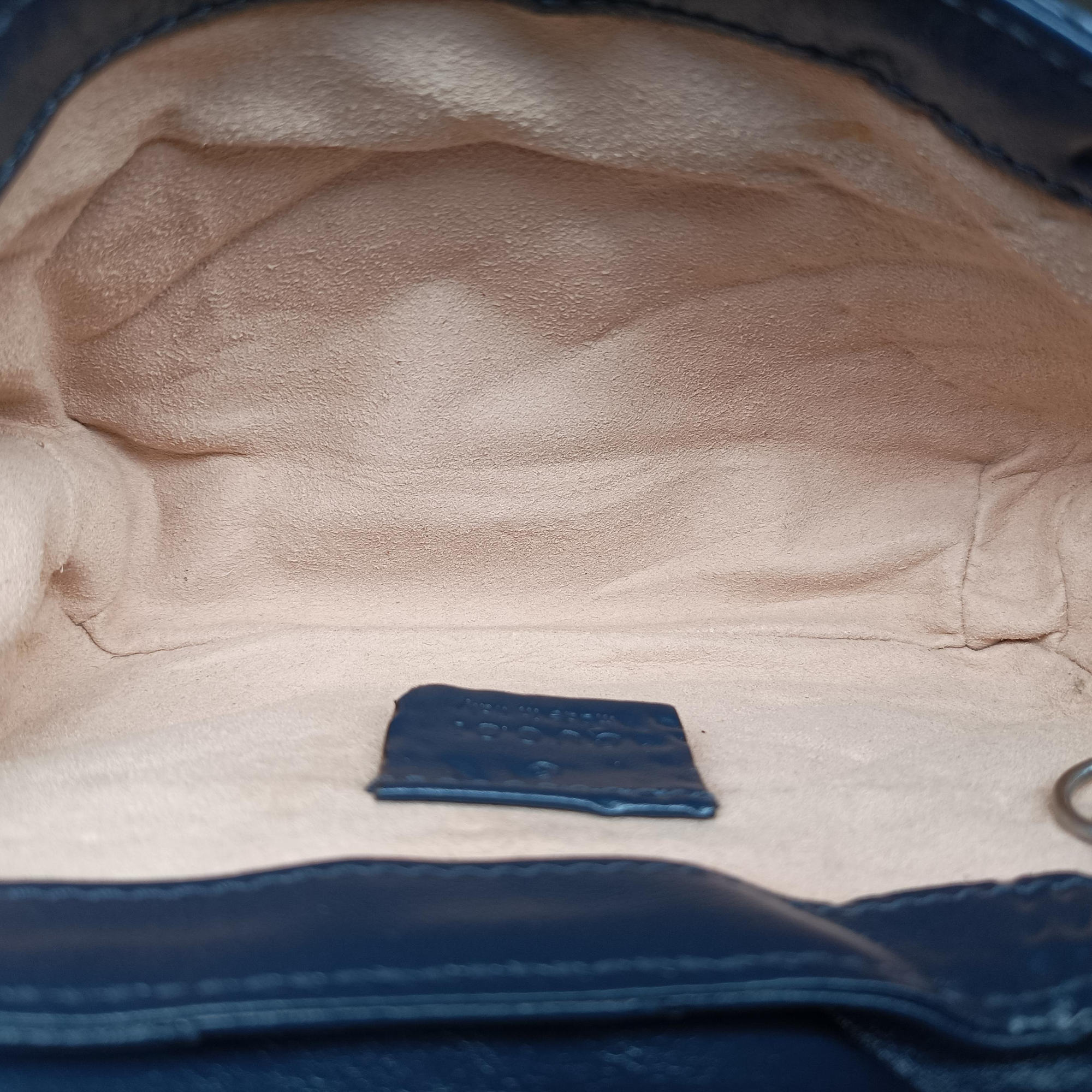 Pre-owned Gucci GG Marmont White×blue Leather 574969 shoulderbag | stylenewstar
