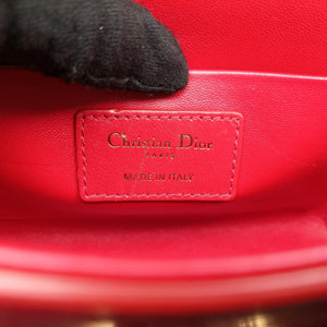 Pre-owned Christian Dior 30 MONTAIGNE Red Leather  shoulderbag | stylenewstar