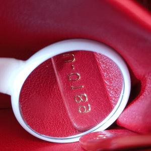 Pre-owned Christian Dior 30 MONTAIGNE Red Leather  shoulderbag | stylenewstar