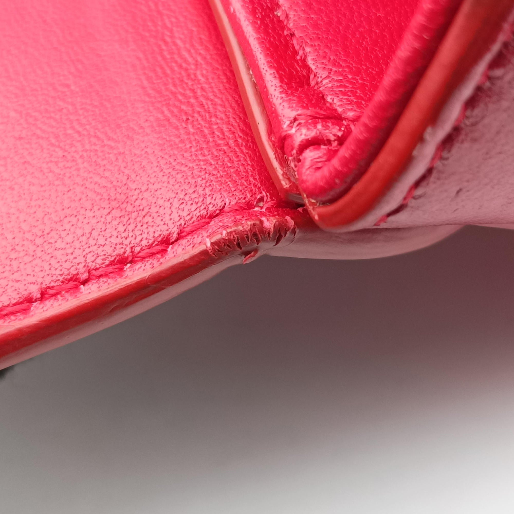 Pre-owned Christian Dior 30 MONTAIGNE Red Leather  shoulderbag | stylenewstar
