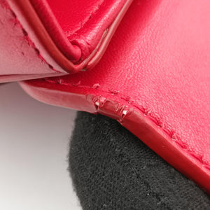 Pre-owned Christian Dior 30 MONTAIGNE Red Leather  shoulderbag | stylenewstar