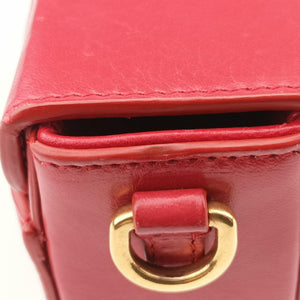 Pre-owned Christian Dior 30 MONTAIGNE Red Leather  shoulderbag | stylenewstar