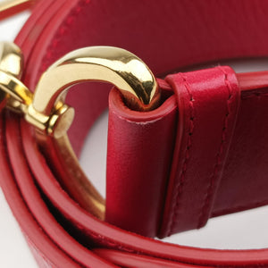 Pre-owned Christian Dior 30 MONTAIGNE Red Leather  shoulderbag | stylenewstar