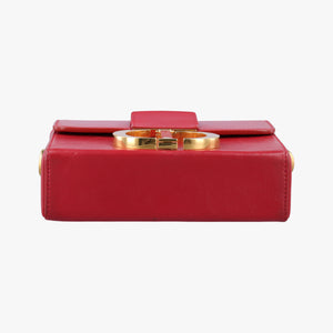 Pre-owned Christian Dior 30 MONTAIGNE Red Leather  shoulderbag | stylenewstar