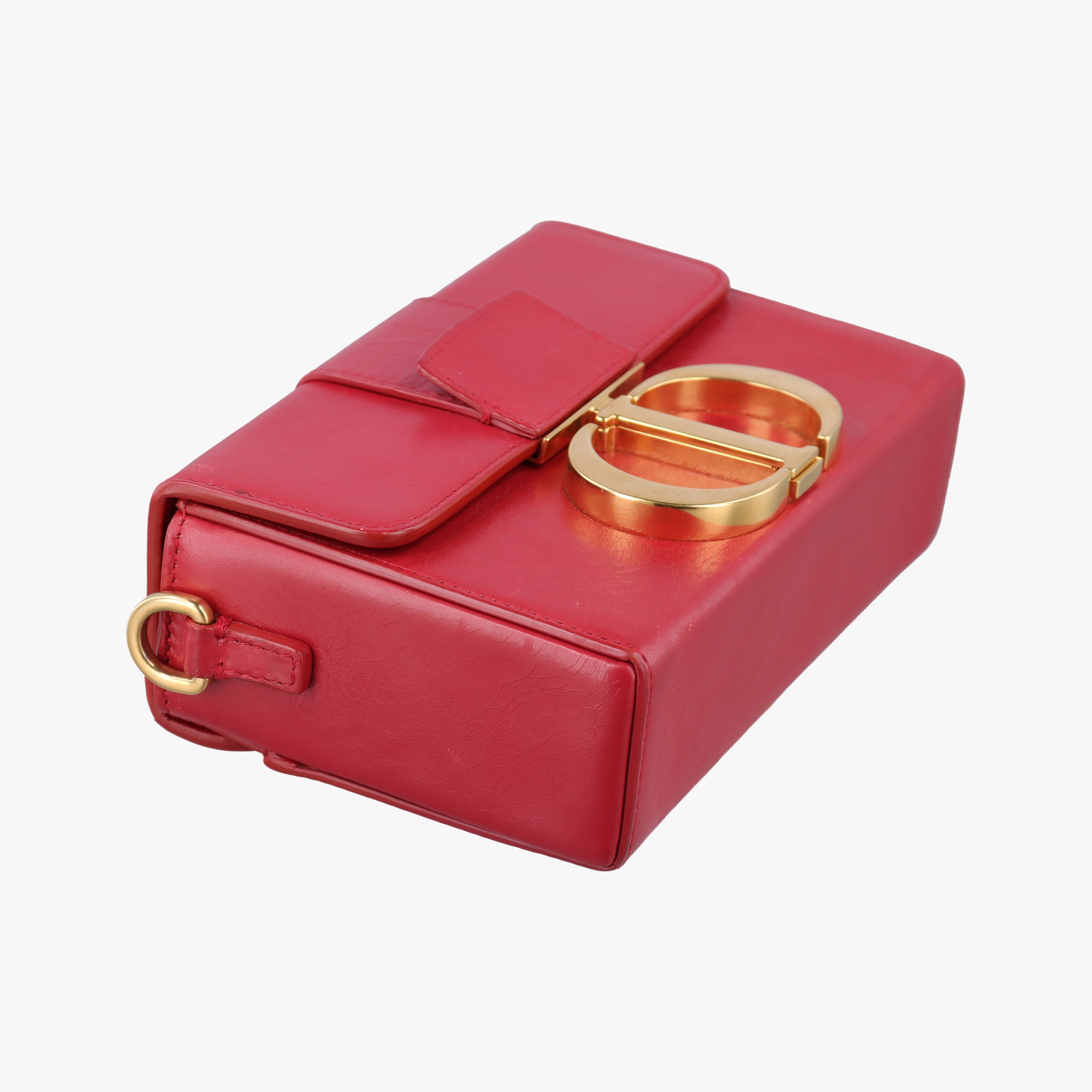 Pre-owned Christian Dior 30 MONTAIGNE Red Leather  shoulderbag | stylenewstar